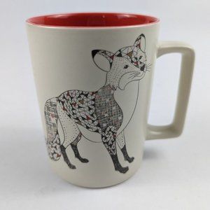 2017 Starbucks 12oz Mug with Fox White Mug with Red Interior